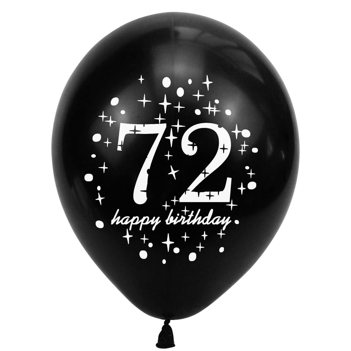 Shuntai 72Nd Birthday Balloon Gold And Black 72Nd Birthday Decorations For Men Women Latex Confetti Balloons 72 Year Old Theme B