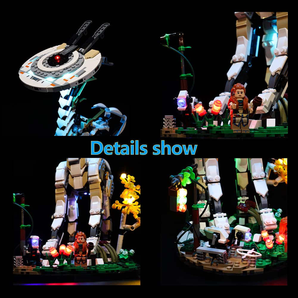 Kyglaring Led Lighting Kit (No Model) Designed For Lego Horizon Forbidden West: Tallneck 76989 Model Building Set - Without Lego Set (Rc Version)