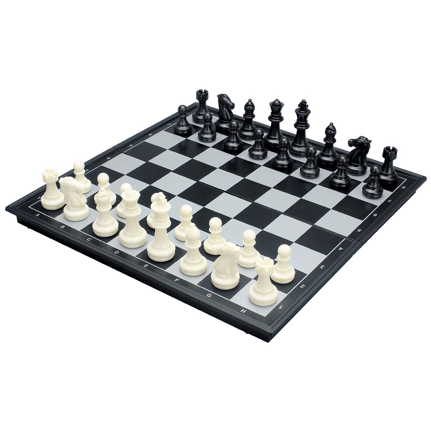 Pedolini Travel Chess Set - Magnetic Portable Folding Board, Medium 9.7 Inch, Plastic Material
