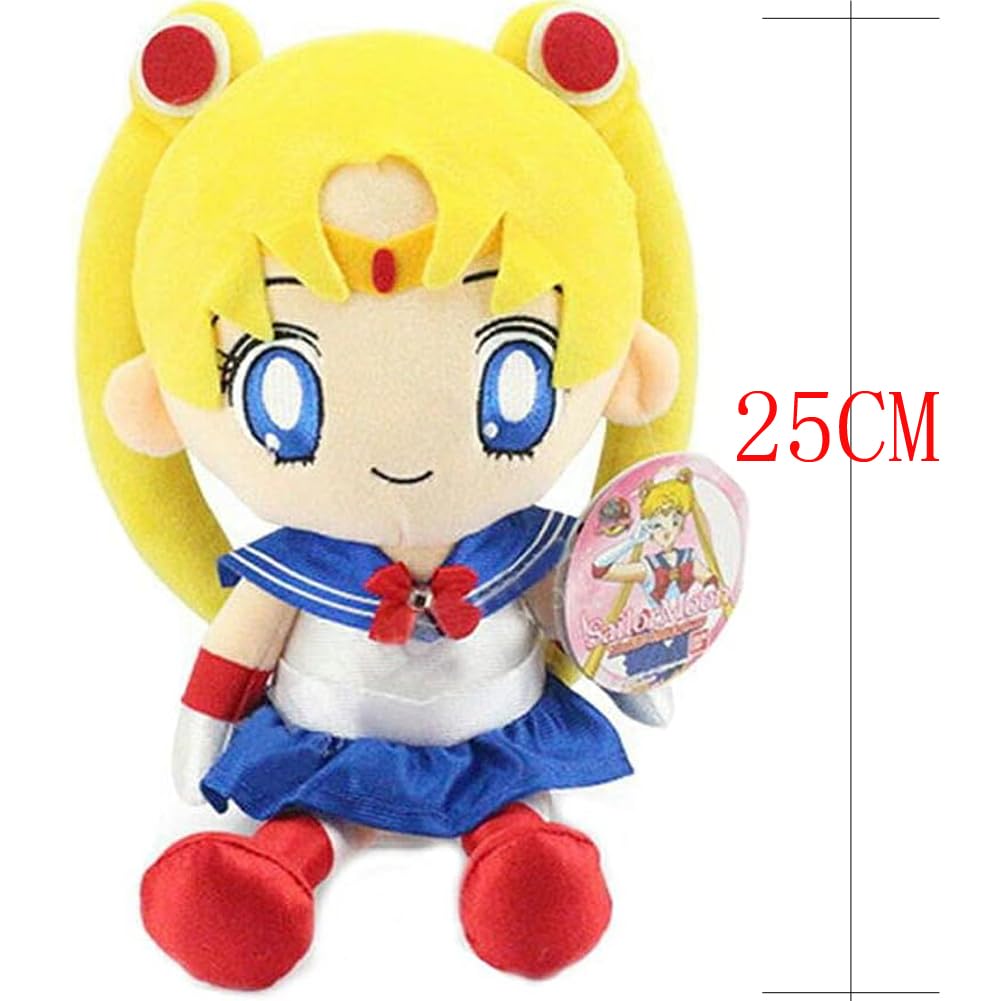 QZhenYBao Sailor Plush Doll Cartoon Soft Stuffed Plush Usagi Tsukino Plush Toy Decoration Birthday Gift (Blue)