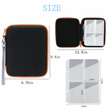 80 Pockets Card Case For Yoto Cards, 4 Pockets Card Holder Case For Yoto Card, Portable Eva Card Storage Folder For Mini Audiobo