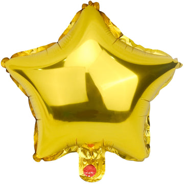 Moukiween Star Balloons,50 Pieces 10 Inch Gold Star-Shape Foil Balloons Mylar Balloons For Party Decorations
