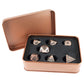 Bronze Metal Dice - Full Polyhedral Set in Presentation Tin