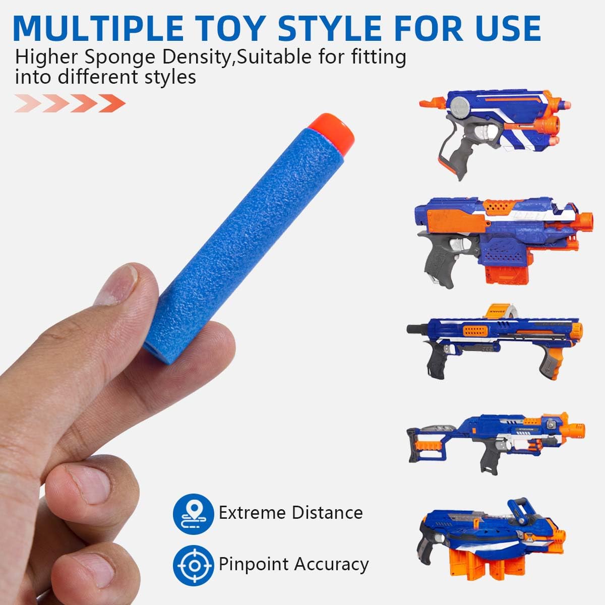 KISEER 240 Pcs Colorful Refill Darts project pieces  Pack for Nerf N-Strike advanced Series Blasters