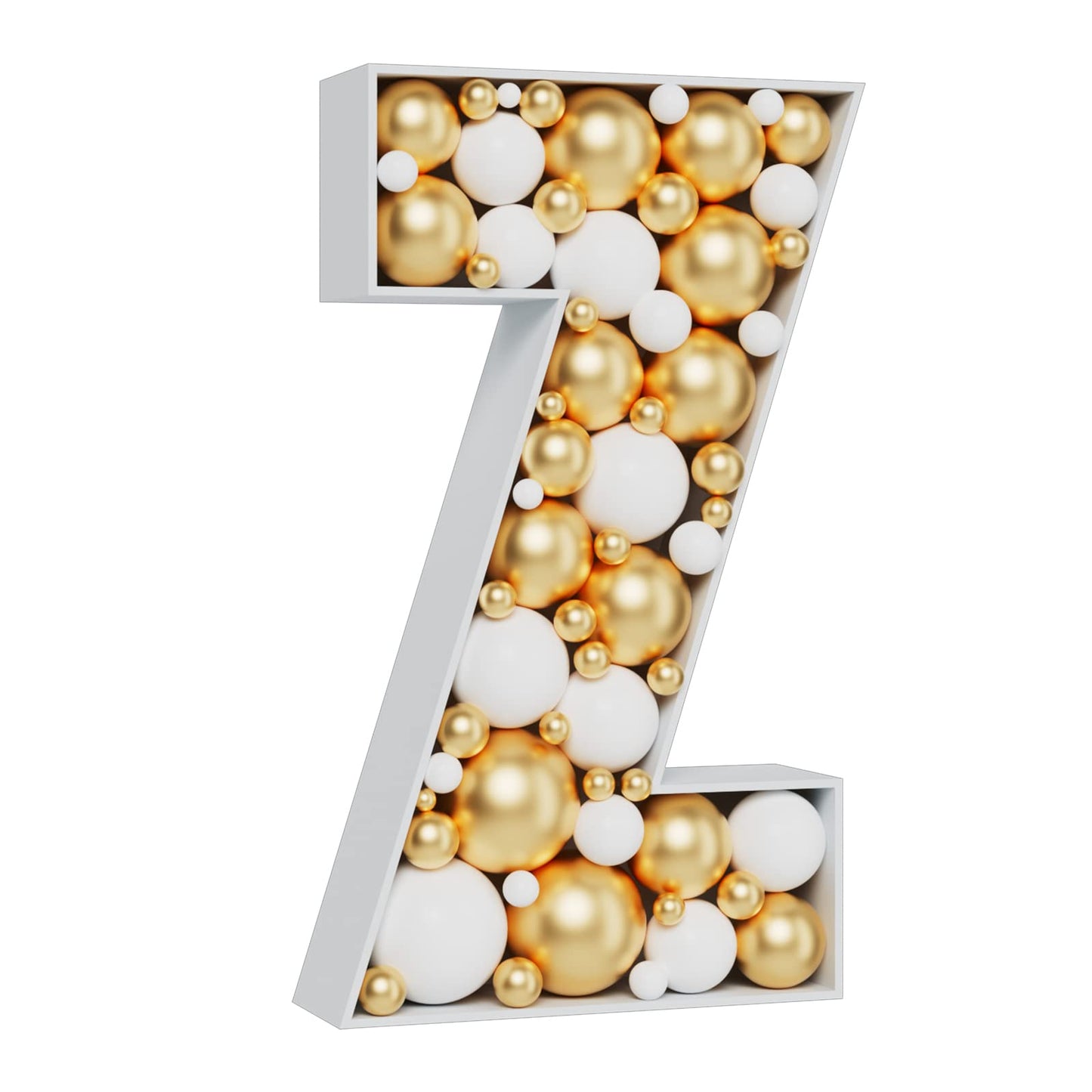 3Ft Large Marquee Letters Mosaic Balloon Frame Pre-Cut Foam Board Marquee Light Up Letters Z For Birthday Party Decorations,Wedd