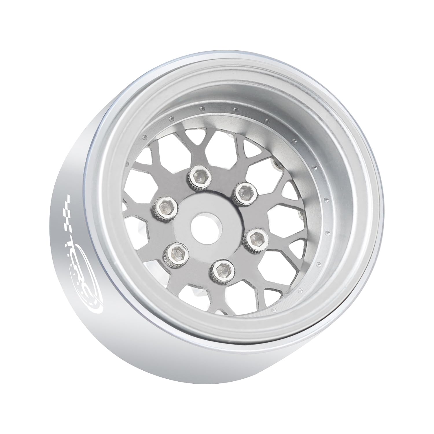 TCRC 4PCS Grade 5 Titanium Wheel Face Aluminum 1.0 Inch Wheel Hubs for 1/24 Axial SCX24 TRX4M FCX24 Redcat Ascent-18 1/18 RC Roc