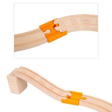 Orbrium 8 + 2 Exclusive Bonus Pcs Wooden Train Track Male-Male Female-Female Adapter Pack Compatible with Thomas Brio Chuggingto