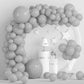 Tuparka 102 Pcs Gray Balloons Garland Arch Kit - Pastel Grey Balloons Different Sizes 5 10 12 18 Inch - Matte Gray Party Balloons With Garland Strip For Birthday, Baby Shower, Wedding Party Decor