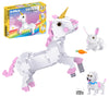 MJDDJA Unicorn Micro Mini Building Block Set for mature-themed  3 in 1  Transforms from Unicorn to Dog to Rabbit  Unicorn Toys for Girls Age 8-12 14+  Christmas Birthday Easter Day Gift for Kids