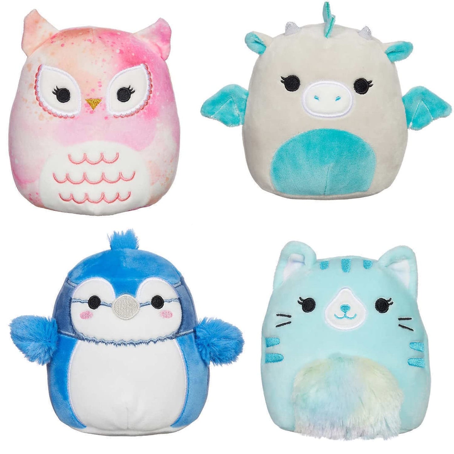 UiiWout Kelly Toy Squishmallows 5-Inch Mini Plush 8-Pack Set - White, Polyester, Model 1