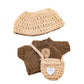 Aimpiwt Doll Clothes For 17Cm Doll, Forest Style Outfit With Knit Vest , Blind Box Figure Display & Nature-Themed Photography (B
