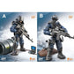 YEIBOBO ! Special Forces Mini Military Action Figure with  and Accessories (Lightning SWAT Team XJ-9902)