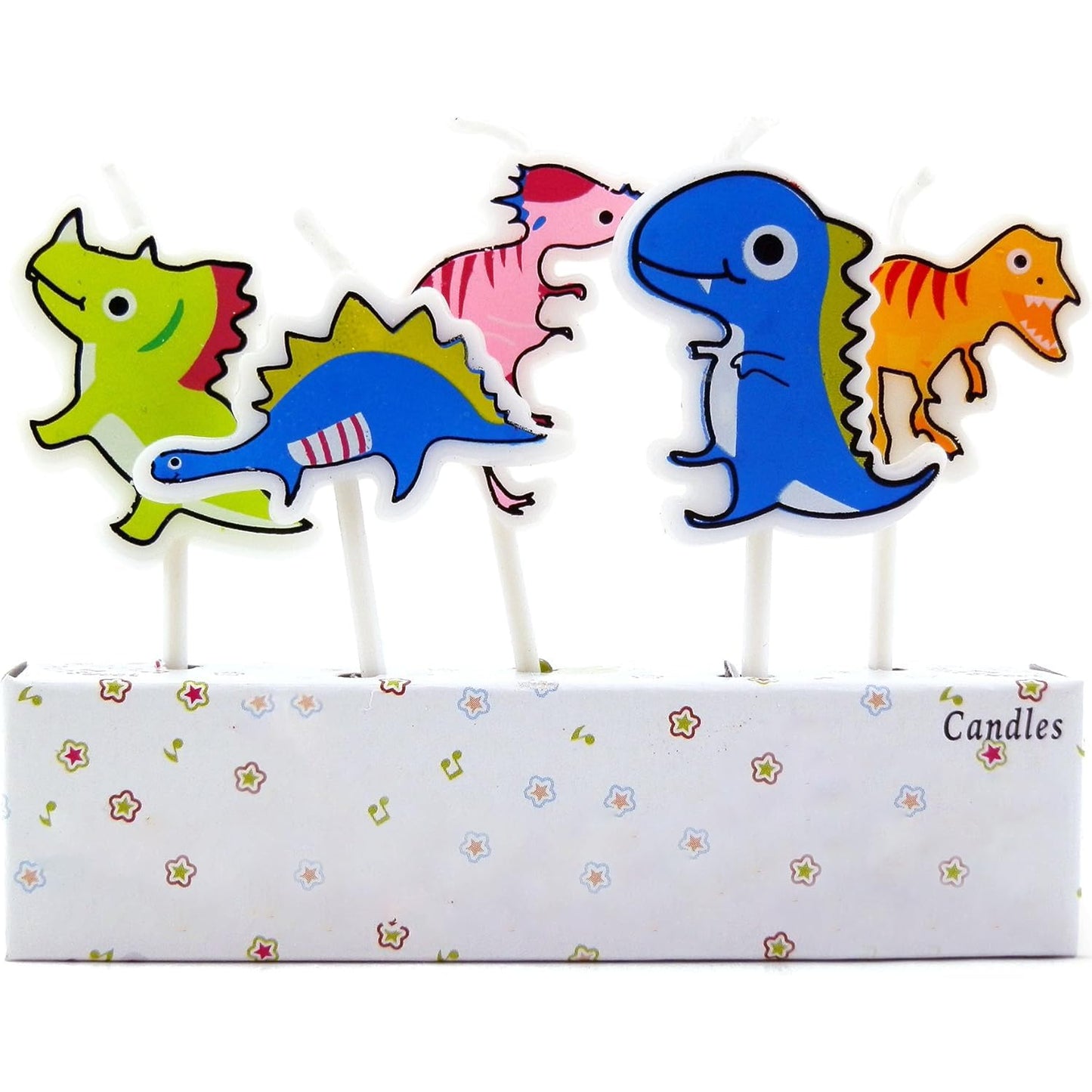 Ornerx Dinosaur Themed Birthday Cake Candles Pack of 5