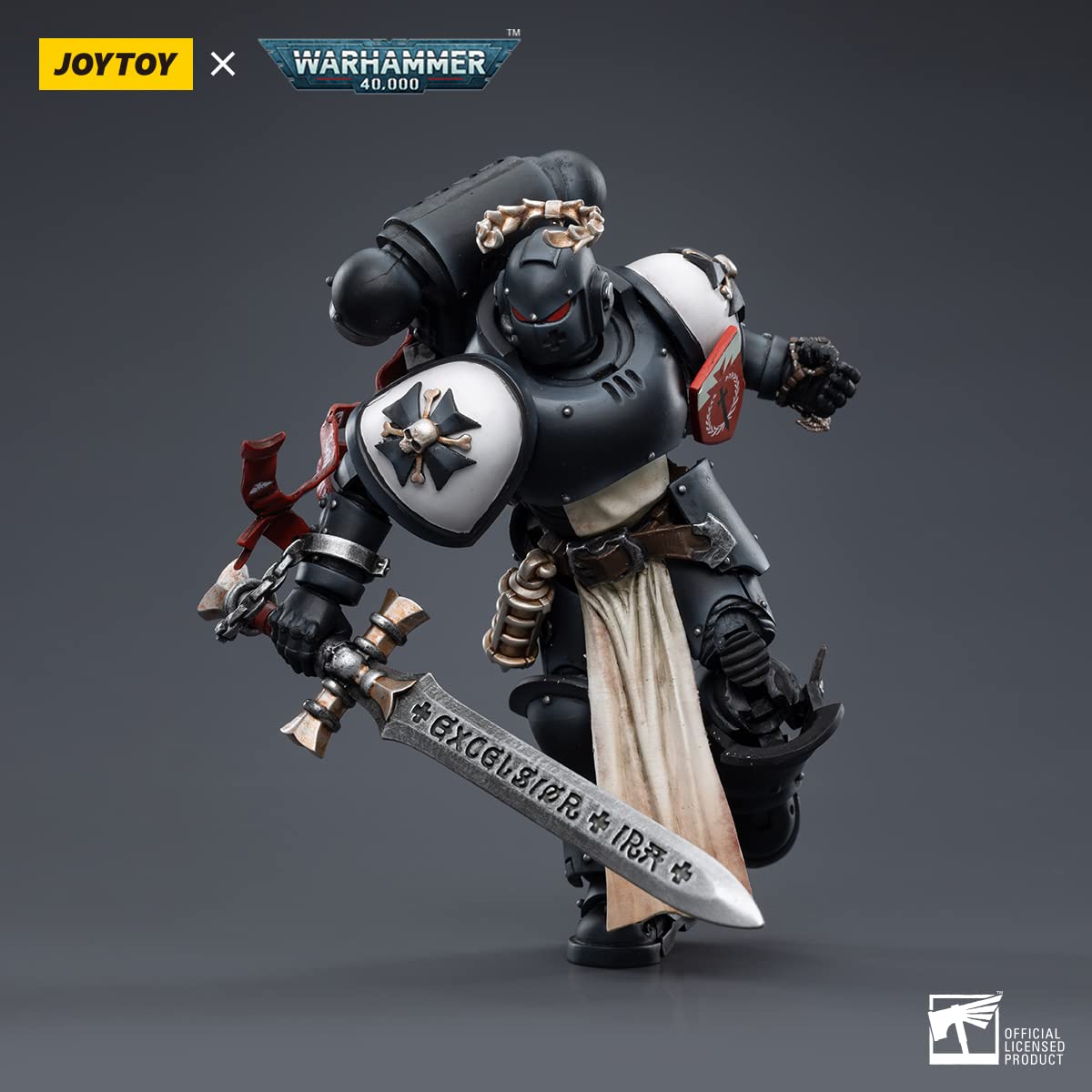 malt-inspiredISE JOYTOY 1/18 Action Figures - Warhammer 40 000 Black Templars The Emperors Champion Rolantus - 5 Classic Character Collectible Age 15 and Above