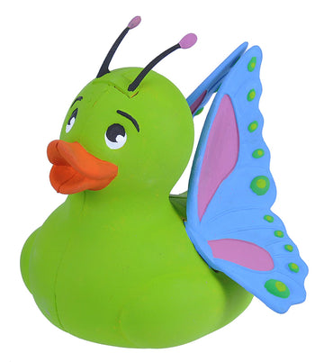 Wild Republic Rubber Duck, Butterfly, Gift For Kids, Great Gift For Kids And Adults, 4 Inches