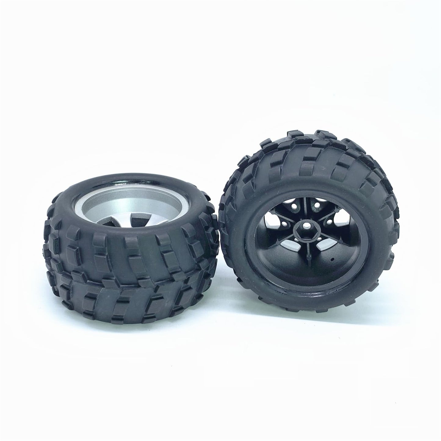 KingVal Replacement 2PCS Left + 2PCS Right Tire Tyre Wheel RC Parts Compatible with WLtoys A979 A979-B A979-A RC Car