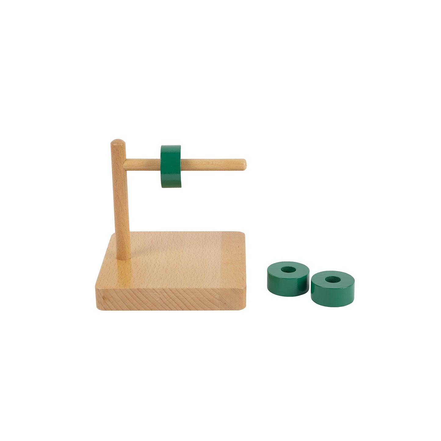 Adena Montessori Discs - Beechwood Montessori Toys for 12-18 Months - Medium Green