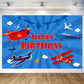 Airplane Birthday Party Decoration Airplane Happy Birthday Backdrop Airplane Photo Background Banner Poster For Flying Enthusias
