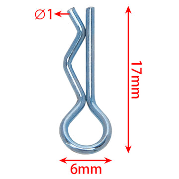 Meus Racing 100Pcs Aluminum R-Clips Body Clips Buckles For 1/18 1/16 1/24 Rc Model Car Upgrade Parts Accessories (Blue)