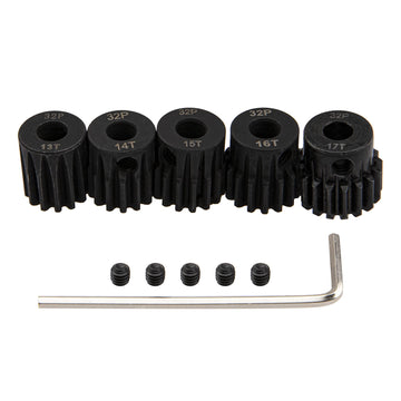5Pack Sharegoo Steel 32P 5Mm Pinion Gear Sets 13T 14T 15T 16T 17T Fit 5Mm Shaft Compatible With Hpi Kyosho Losi Axial Traxxas Ta
