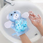 Auear, 4 Pcs Cartoon Terry Cloth Bath Sponge Mitts Puppet Cute Hand Puppets Washcloth Mitt Bath Glove