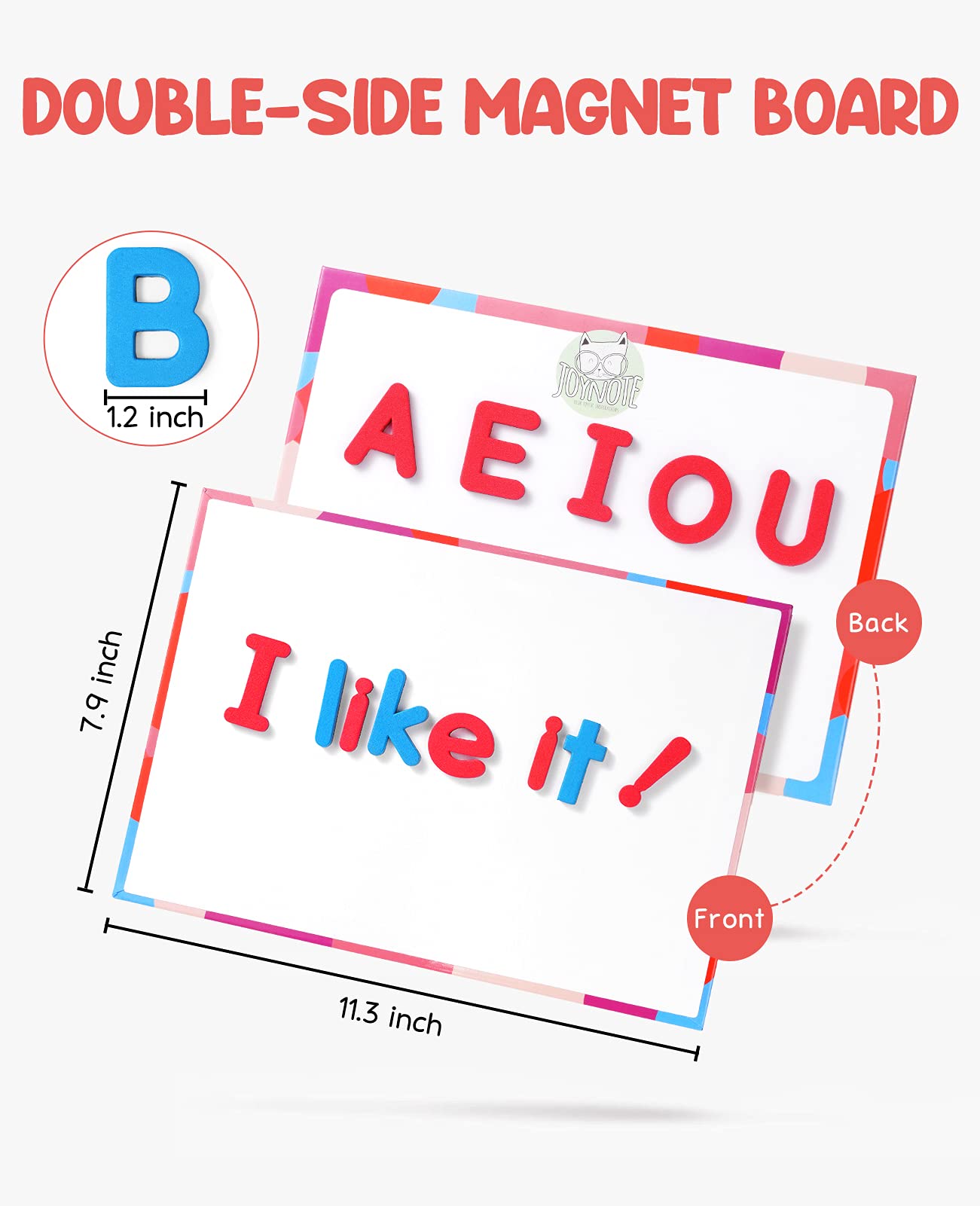 Joynote Classroom Magnetic Letters Kit 234 Pcs With Double-Side Magnet Board - Foam Alphabet Letters For Kids Spelling And Learning