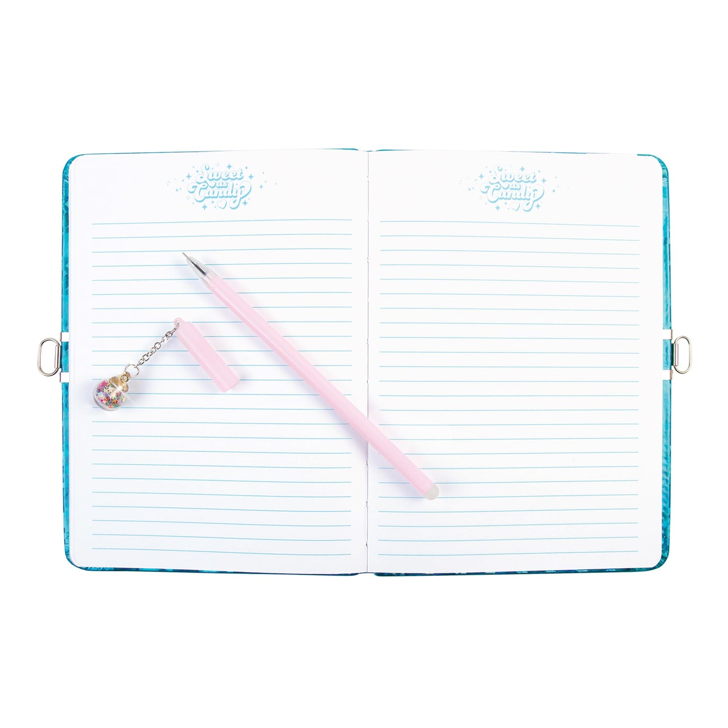 3C4G: Bubble Gum Glitter Locking Journal with Pen - 192 Pages, Take Notes-Design-Sketch, Three Cheers for Girls, Tweens & Kids A
