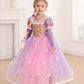 Itvti Princess Rapunzel Costume Little Girls Dress Up For Birthday Party Halloween Carnival, 6-7 Years(Tag 140)