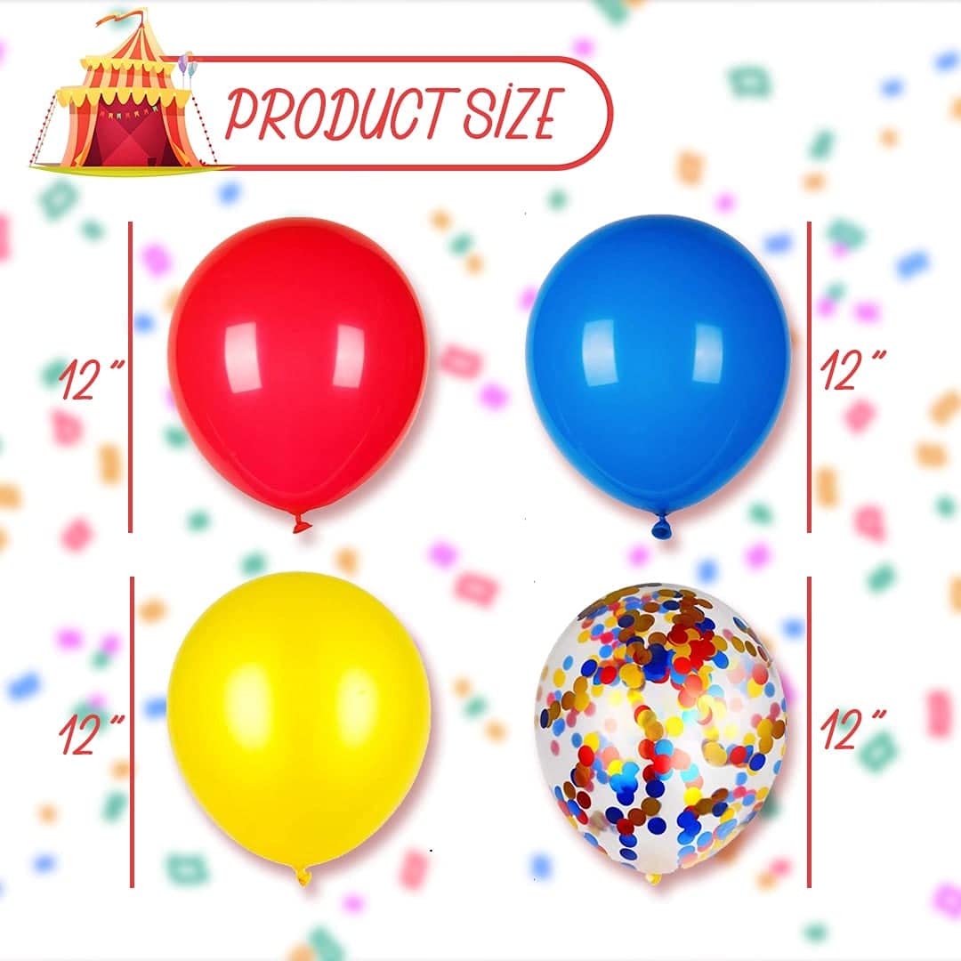 24 Pcs Carnival Party Balloons 12'' Carnival Theme Party Decorations Carnival Balloon Bouquet Carnival Birthday Party Decoration