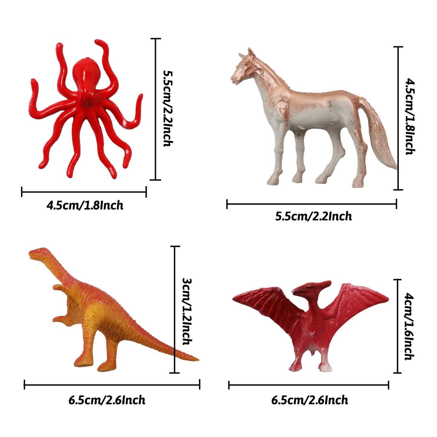 36 Small Animal Figurines Learning & Education Toys, Plastic Realistic Dinosaur Zoo Jungle Safari Sea Ocean Animal Figures, Preschool Learning Activities Matching Game Science Toys