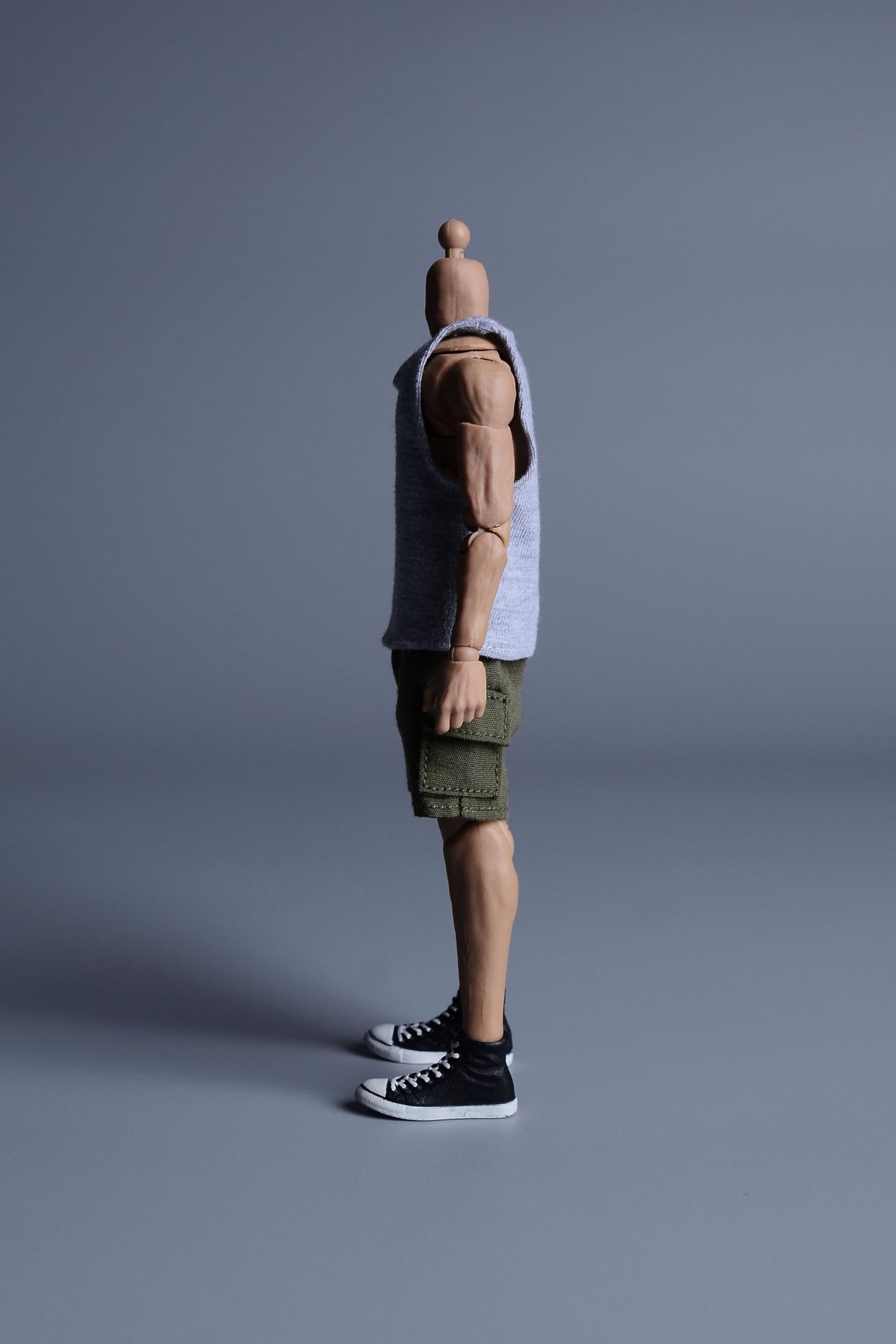 Meetoget 1/12 Scale Male Figure Doll Clothes Daily Sports Singlet Action Figure Relax,Grey Pu002Us