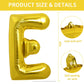 Toniful 40 Inch Large Gold Letter E Balloons Helium Balloons,Foil Mylar Big Balloons For Birthday Party Anniversary Supplies Dec