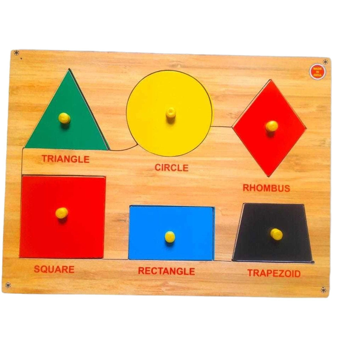 Shapes Wooden Tray Puzzle (Multicolor)