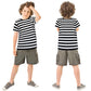 Prebene Pugsley Addams Shirt, Boys Striped T Shirt, Kid'S Halloween Costumes, Mime, Bank Robber T-Shirts Black White