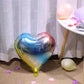 Stimulate Szxxzzmy 18 Assorted Gradient Color Heart Shaped Balloons 18 Inches 6 Kinds Of Rainbow Party Foil Balloons, Foil Ballo