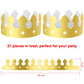 SIQUK Gold Paper Crowns - 27 Pieces Birthday Party Hats, 59-61cm, Paper Material, Model SB-18-028