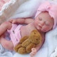 Mire & Mire 7'' Miniature Reborn Baby Dolls Silicone Full Body Baby Soft Skin Mini Realistic Newborn Baby Dolls Real Life Tiny B