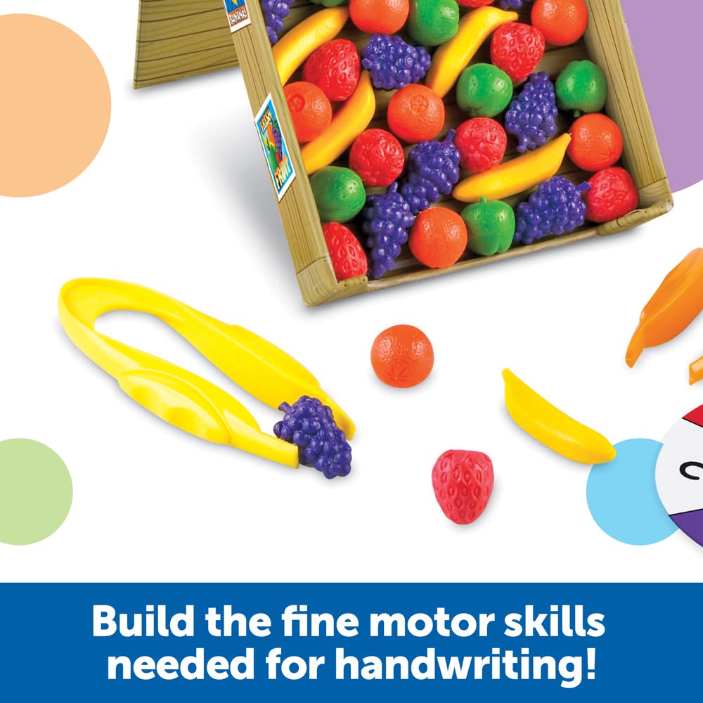 Learning Resources Avalanche Fruit Stand - 42 Pieces, Multi-color, Fine Motor Game, Ages 3+, Model LER5070