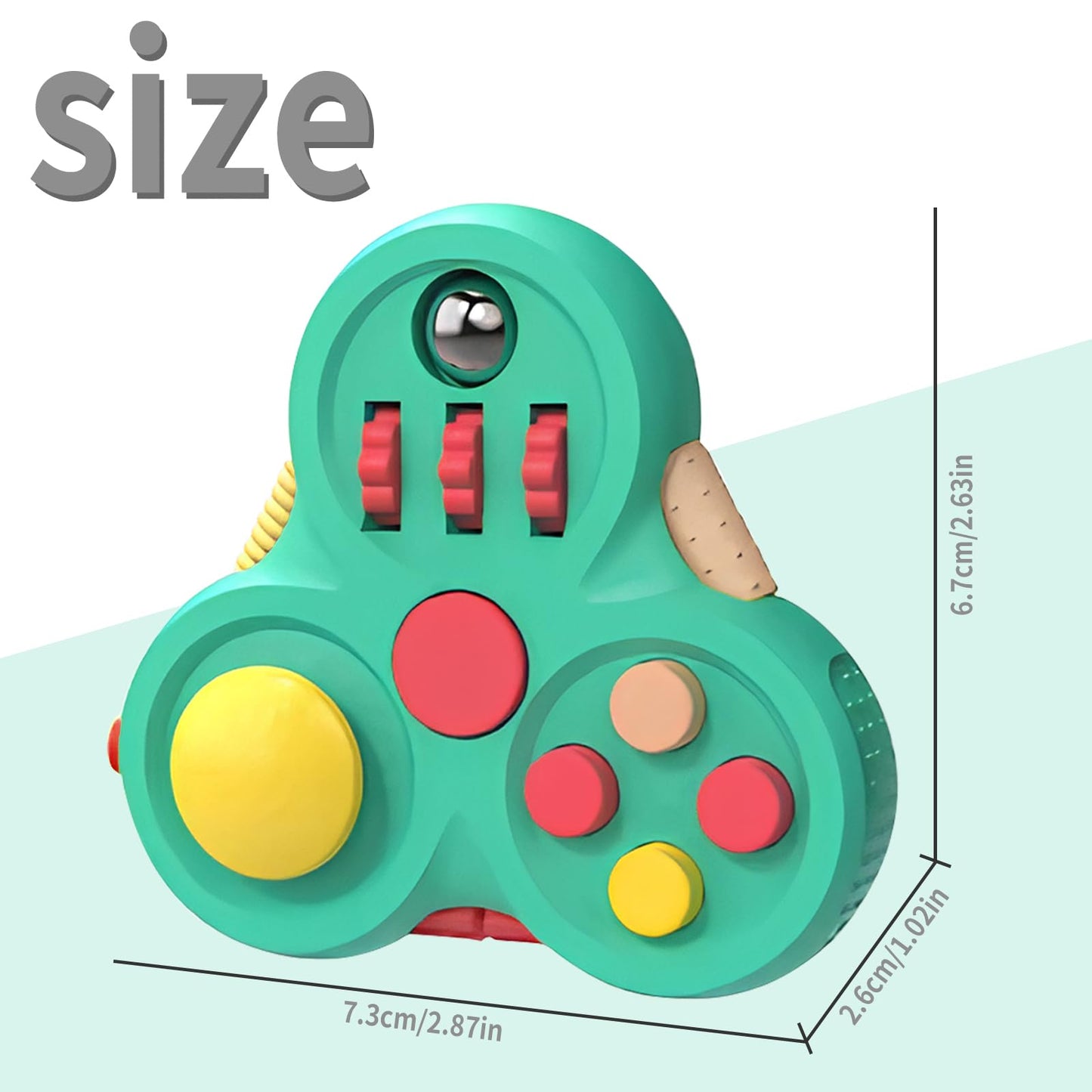 Yrissmiss Fidget Toys Adults,Fidget Pad Fidgets,Autism Figette Cubes,Cool Fidget Clicker Controller Desk Toys,Anxiety Relief Stress Adhd Toys,Sensory Fidget Cubes Gifts For Kids Teens Boys(Green)