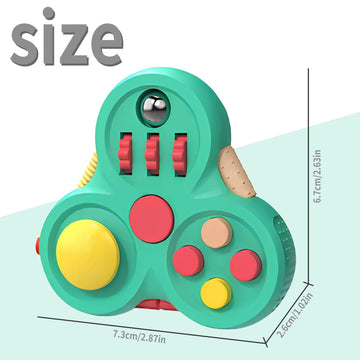 Yrissmiss Fidget Toys Adults,Fidget Pad Fidgets,Autism Figette Cubes,Cool Fidget Clicker Controller Desk Toys,Anxiety Relief Stress Adhd Toys,Sensory Fidget Cubes Gifts For Kids Teens Boys(Green)