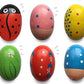 Jofan 6 Pack Wooden Percussion Musical Shake Eggs Easter Egg Shakers For Kids Boys Girls Toddlers Easter Gifts Easter Basket Stuffers Fillers