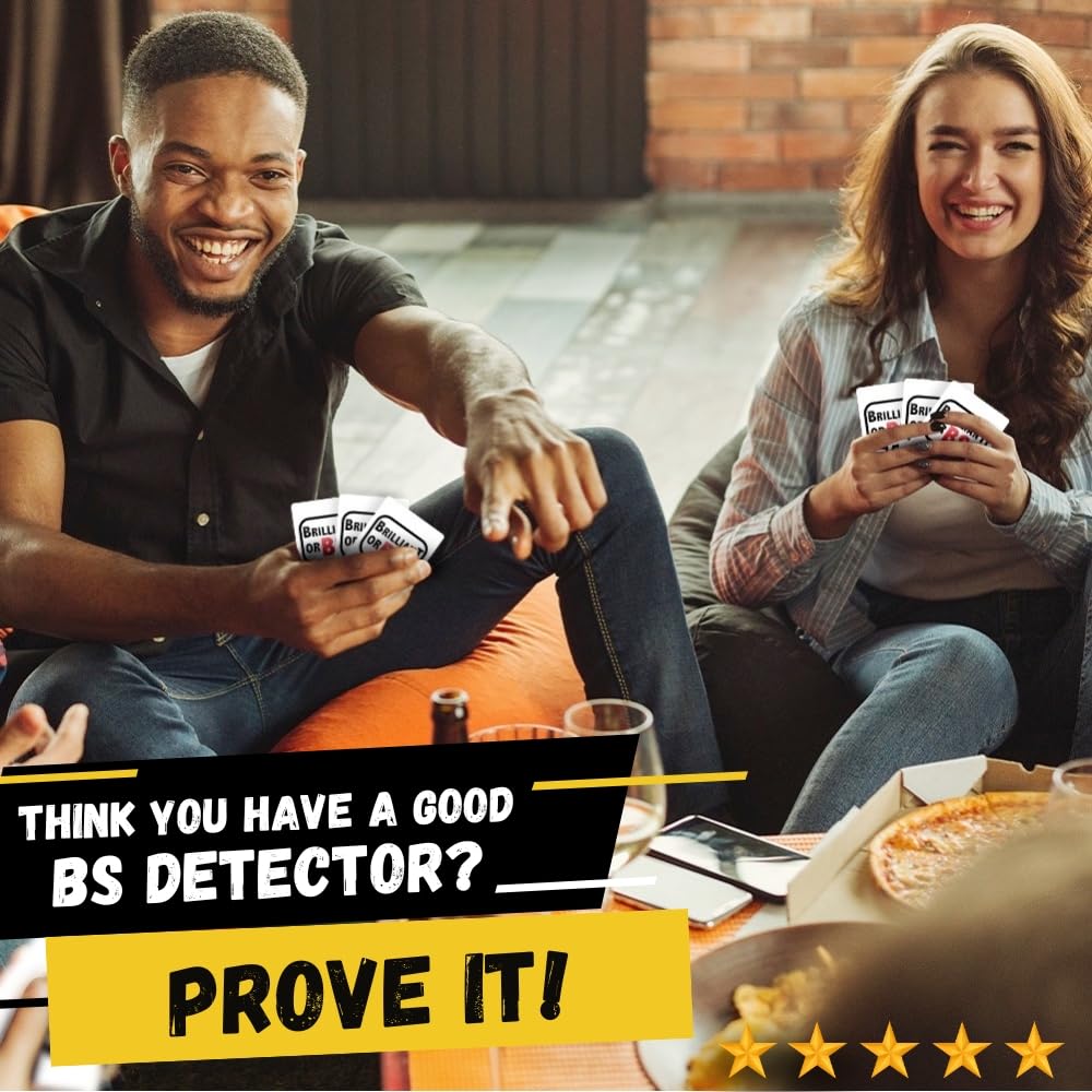 Brilliant or BS? Trivia Game - Fun Bluffing Game for Friends & Family - Cardboard