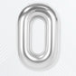 Flyloons 0 number Foil Balloon Silvers 16 inch Size For Baby Kids Boys Girls Happy Birthday Decoration Items 1st Year Number Bal