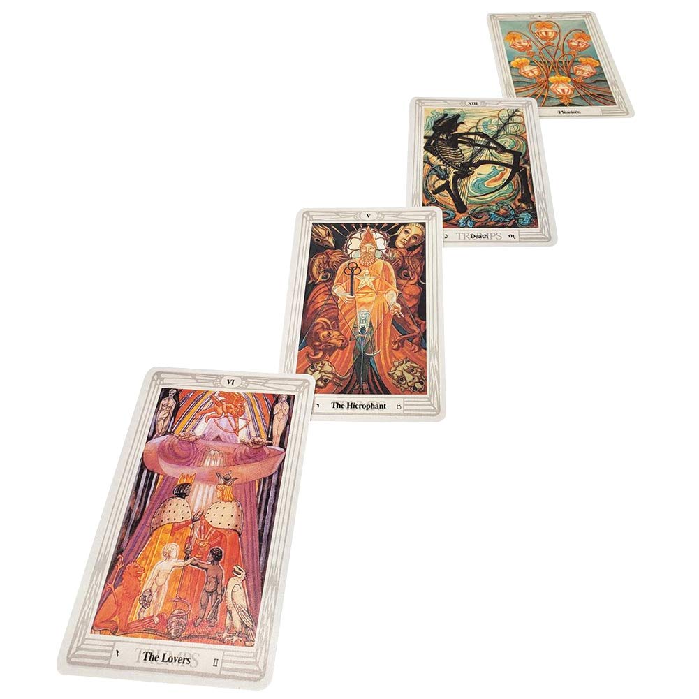 Jamron 78Pcs/Set Tarot Cards Deck Board Future Telling Divination Game English Edition Thoth Sn07408