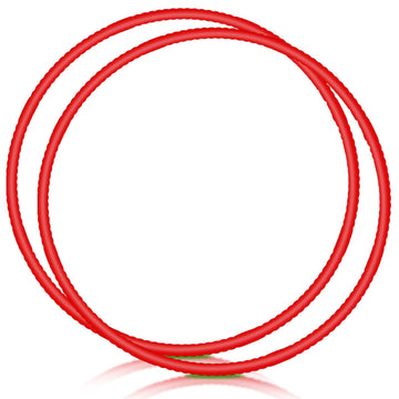 WinnerWhy 2 Pcs Toy Hoop Exercise Hoop Detachable Adjustable Plastic Toy Ring Playground Equipment for School Colored Circles Exercise Ring for Teens Dog Agility Equipment(Red 23 Inch)