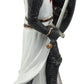 Ebros White Cloak Caped Medieval Crusader decorative replica bladesman Knight Figurine 11.5 H Medieval Royal Suit of protective covering Knight of The Cross Resin Collectible