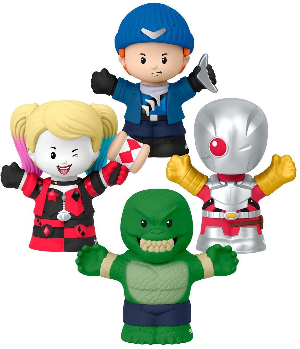 Little People Collector Dc Suicide Squad Special Edition Set For Adults & Fans, 4 Figures In Display Package