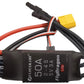 Flycolor 50A Esc 2-4S Electric Speed Controller 5V 3A Bec With Xt60 & 3.5Mm Bullet Plugs For Rc Drone Airplane Brushless Motors