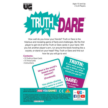 University Games | Truth Or Dare Party Card Game, For 2 To 6 Players Ages 12 And Up