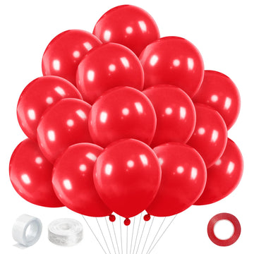 Red Balloons 200Pcs, 5 Inch Small Red Latex Party Balloons, Mini Thick Red Birthday Balloons For Birthday Wedding Decorations, B